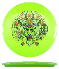 176g - Chartreuse (Red Glitter/Chrome) Aura Thought Space Crux - Skyline Disc Golf