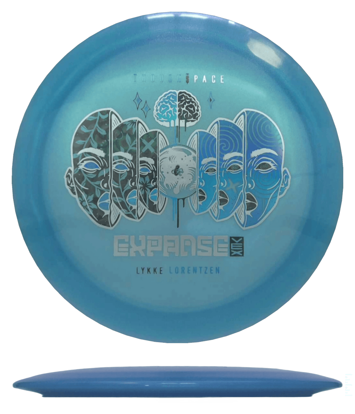 174g - Sky Blue Pearescent (Black/Blue Chrome) Signature Vex - Likke Lorentzen Tour Series Thought Space Expanse - Skyline Disc Golf