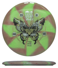 178g - Strawberry Banana Burst (Gold/Silver Foil) Signature Nebula Aura - Zoe Andyke Tour Series Thought Space Mana - Skyline Disc Golf