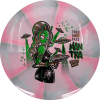 175g - Pink Burst (Green/Gold) Nebula Aura Thought Space Mantra - Skyline Disc Golf