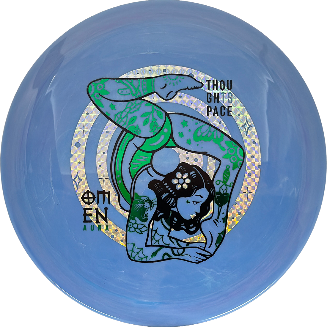 Thought Space Athletics Omen Thought Space Athletics Omen - Aura / 166g - Light Blue (Green/Chrome) - Skyline Disc Golf