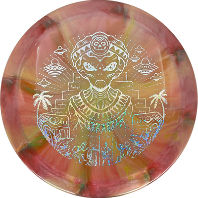 Thought Space Athletics Omen Thought Space Athletics Omen - Nebula Ethereal / 174g - Red/Gold-ish Burst (Chrome Stars) - Skyline Disc Golf