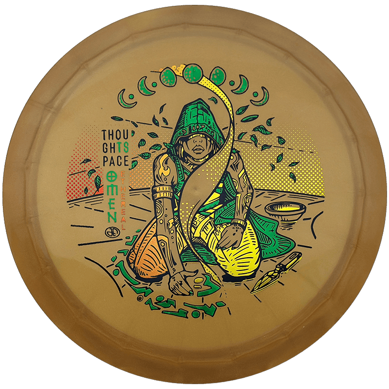 167g - Caramel (Green/Yellow & Orange Foil) Ethereal Thought Space Omen - Skyline Disc Golf