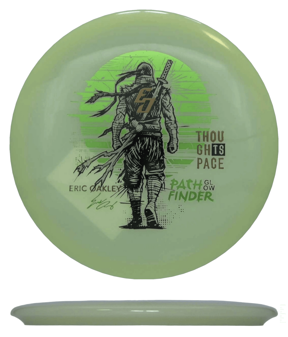 177g - Glow (Black/Yellow Green/Copper) Signature TSA Glow - Eric Oakley Signature Series Thought Space Pathfinder - Skyline Disc Golf