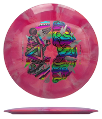 Thought Space Synapse - Nebula Aura - Matt Bell Tour Series / 169g - Red/Pink Burst (Rainbow Foil) - Skyline Disc Golf