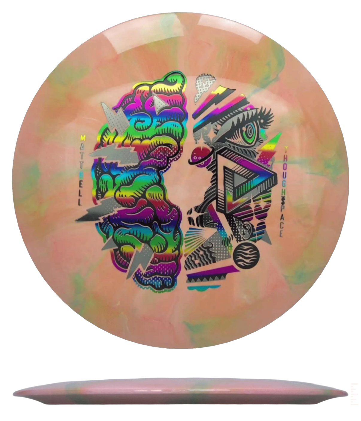 Thought Space Synapse - Nebula Aura - Matt Bell Tour Series / 175g - Pink Melon/Green Burst (Rainbow Foil) - Skyline Disc Golf