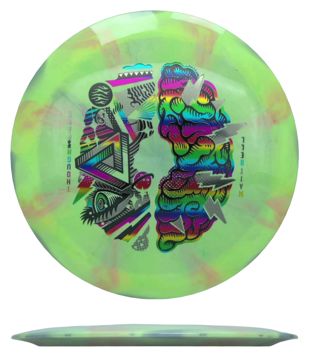 Thought Space Synapse - Nebula Aura - Matt Bell Tour Series / 169g - Light Green/Pink Burst (Rainbow Foil) - Skyline Disc Golf
