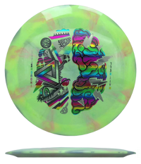 Thought Space Synapse - Nebula Aura - Matt Bell Tour Series / 169g - Light Green/Pink Burst (Rainbow Foil) - Skyline Disc Golf