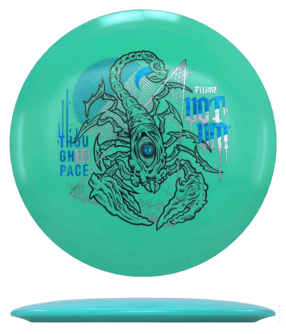 157g - Mint (Black/Aqua/Oil Slick) Plume Thought Space Votum - Skyline Disc Golf