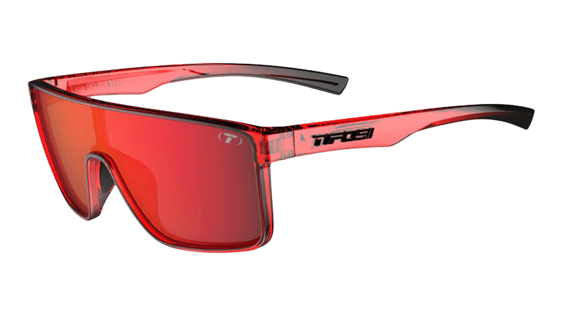 Crystal Red Fade w/ Smoke Tint Red Mirror Lens Tifosi Sanctum - Skyline Disc Golf