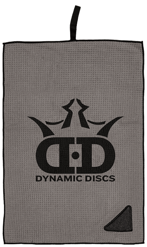 Gray Dynamic Discs Trilogy Waffle Weave Microfiber Towel - Skyline Disc Golf