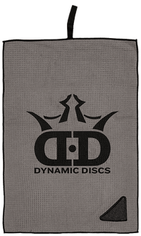 Gray Dynamic Discs Trilogy Waffle Weave Microfiber Towel - Skyline Disc Golf