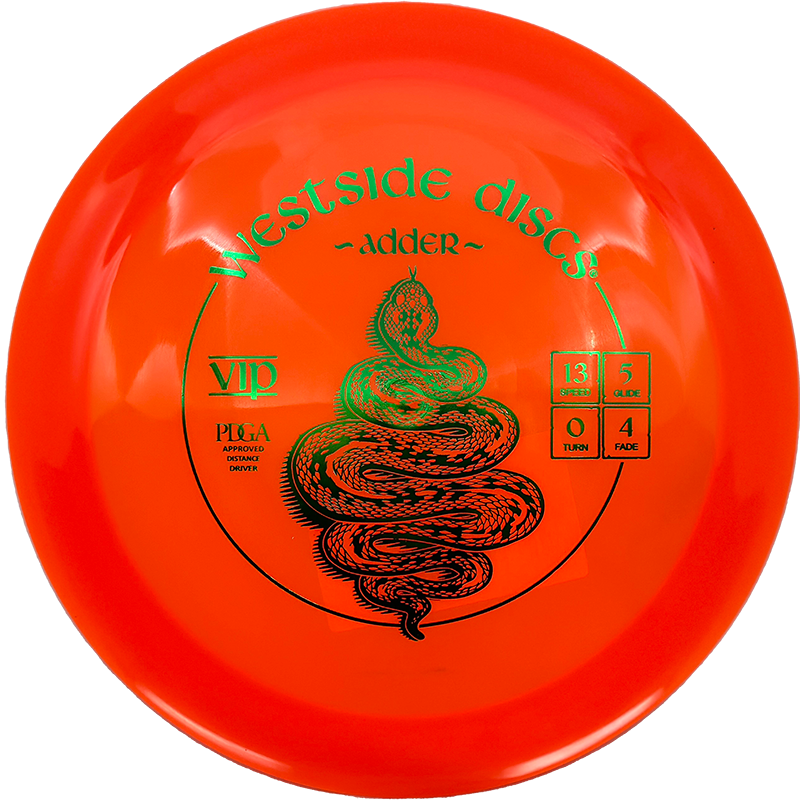 Westside Discs Adder Westside Discs Adder - VIP / 174g - Orange (Green Foil) - Skyline Disc Golf