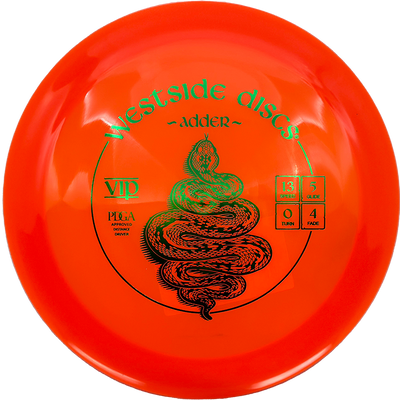 Westside Discs Adder Westside Discs Adder - VIP / 174g - Orange (Green Foil) - Skyline Disc Golf