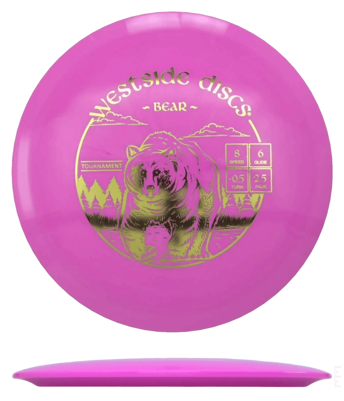 Westside Discs Bear - Tournament / 169g - Pink (Gold) - Skyline Disc Golf