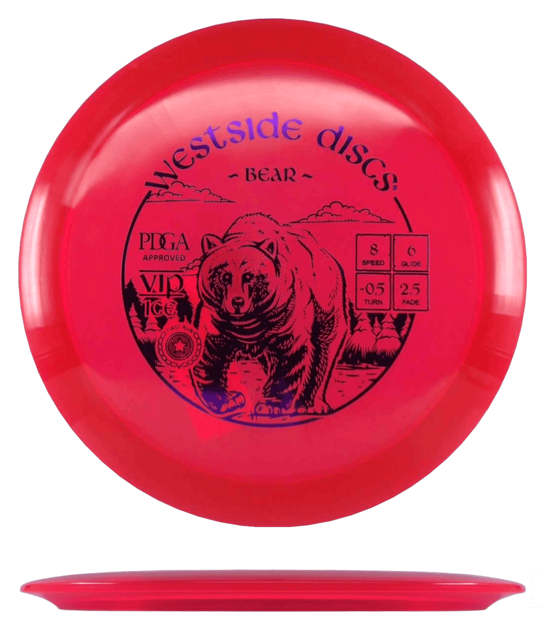 Westside Discs Bear - VIP - First Run / 176g - Red (Purple Foil)