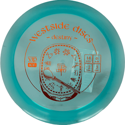 Westside Discs Destiny Westside Discs Destiny - VIP Ice / 176g - Blue Ice (Orange Foil) - Skyline Disc Golf