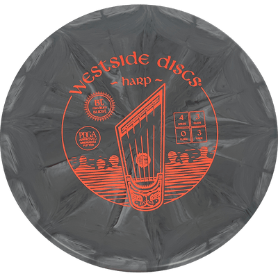 Westside Discs Harp Westside Discs Harp - BT Medium Burst / 174g - Gray Burst (Red Foil) *1046* - Skyline Disc Golf