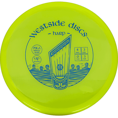 Westside Discs Harp Westside Discs Harp - VIP / 176g - Bright Yellow (Blue) - Skyline Disc Golf