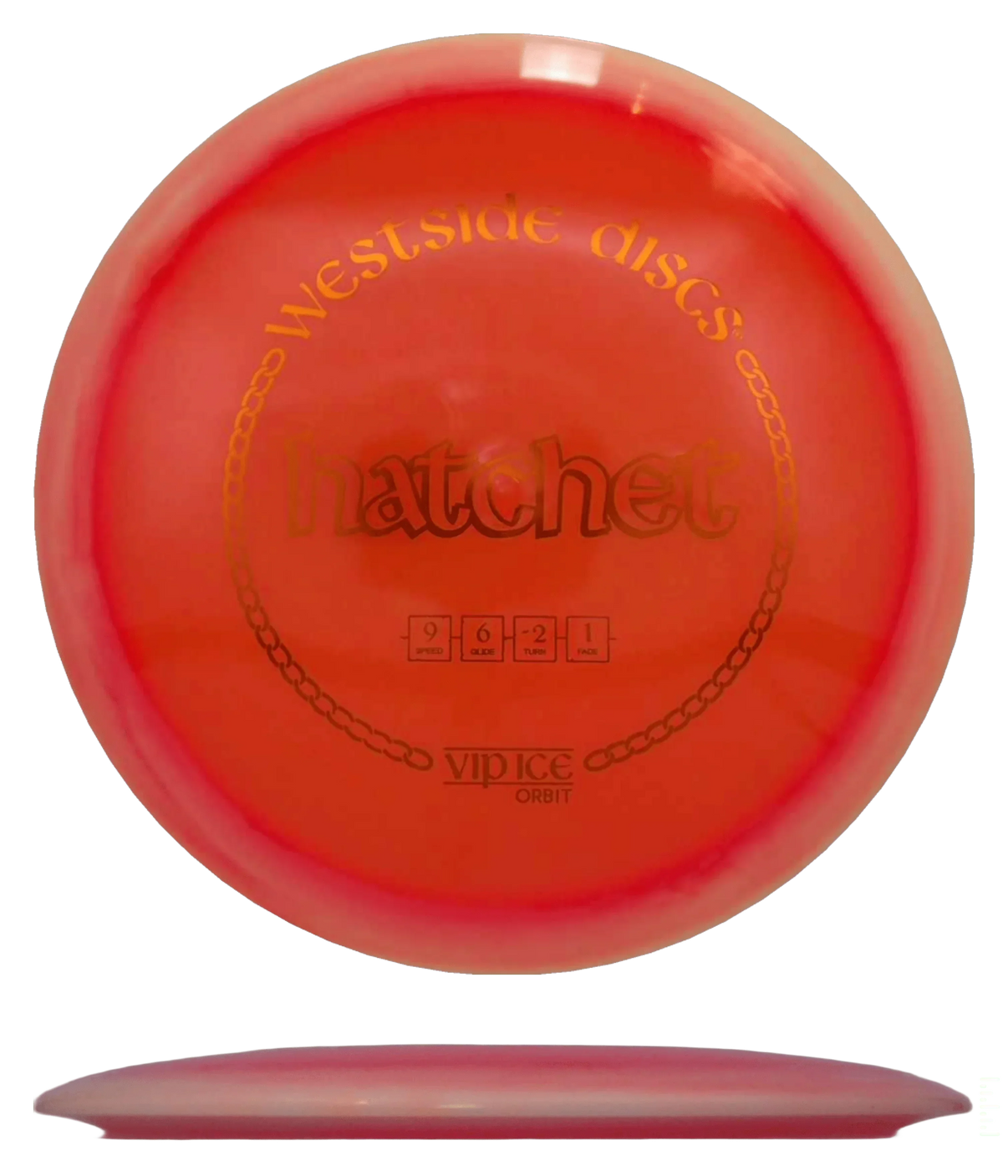 Westside Discs Hatchet - VIP Ice Orbit / 174g - Orange (Orange Foil) - Skyline Disc Golf