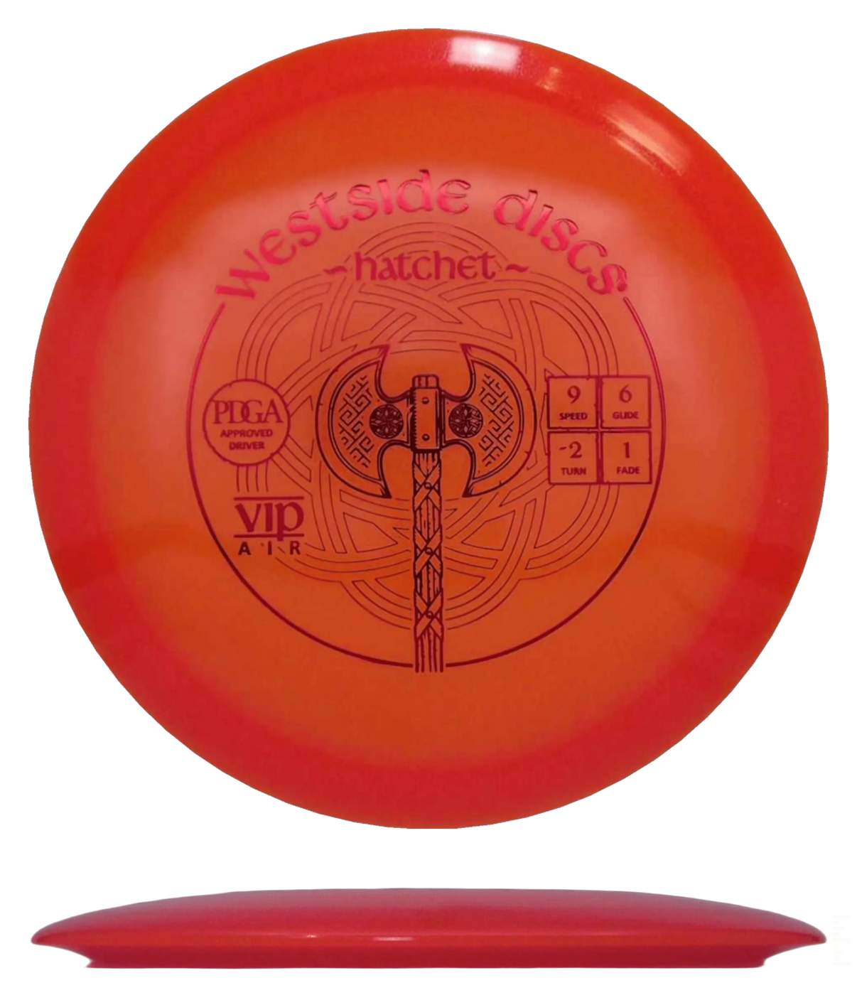 Westside Discs Hatchet - VIP Air / 158g - Orange (Red Orange Foil) - Skyline Disc Golf