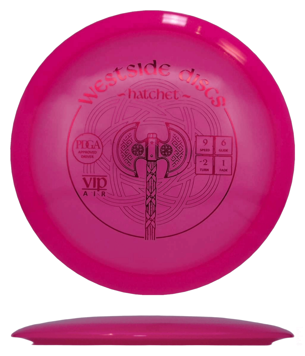 156g - Pink (Red Foil) VIP Air Westside Discs Hatchet - Skyline Disc Golf