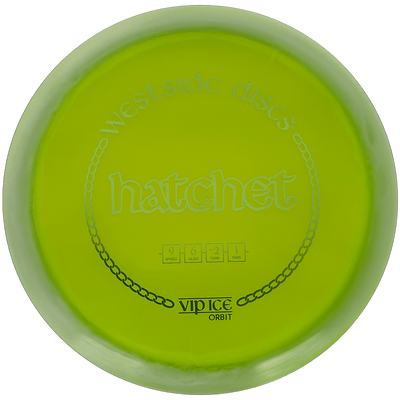 Westside Discs Hatchet Westside Discs Hatchet - VIP Ice Orbit / 176g - Chartreuse (Chartreuse Foil) *1024* - Skyline Disc Golf