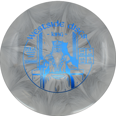 Westside Discs King Westside Discs King - Tournament Burst / 169g - Gray Burst (Blue Foil) *028* - Skyline Disc Golf