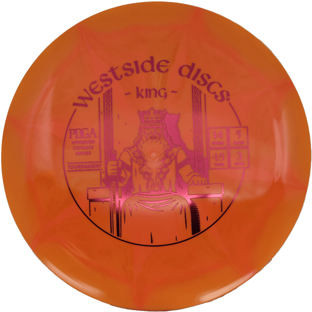 Westside Discs King - Tournament Burst / 169g - Orange Burst (Crimson Foil)