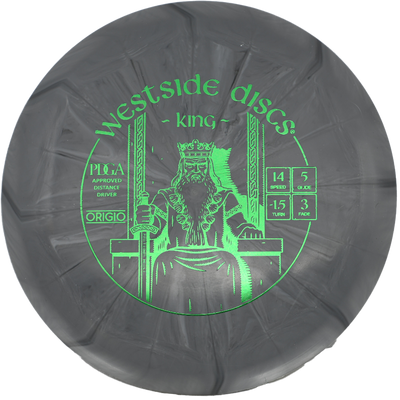 Westside Discs King Westside Discs King - Origio Burst / 175g - Gray Burst (Green Foil) - Skyline Disc Golf