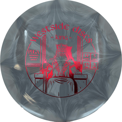 Westside Discs King Westside Discs King - Tournament Burst / 173g - Gray Burst (Red) - Skyline Disc Golf