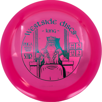 Westside Discs King Westside Discs King - VIP / 173g - Pink (Blue Green Foil) - Skyline Disc Golf