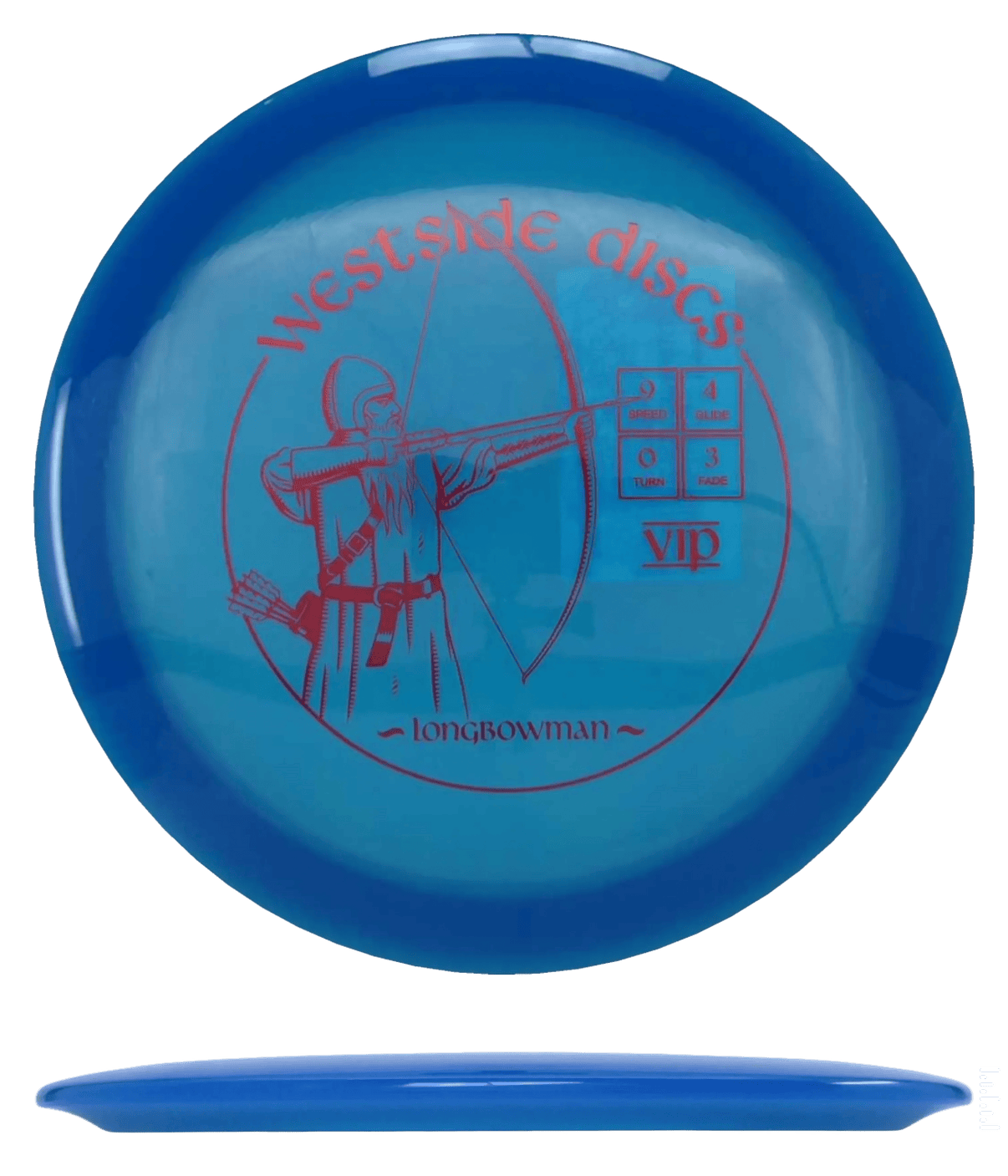 Westside Discs Longbowman - VIP / 176g - Blue (Red Foil) - Skyline Disc Golf