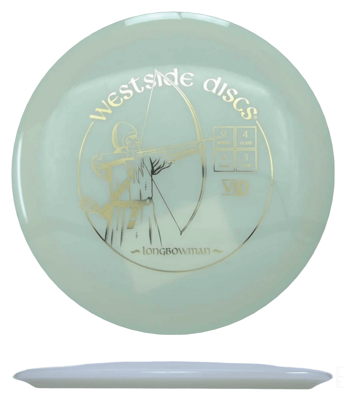 173g - White (Gold) VIP Westside Discs Longbowman - Skyline Disc Golf