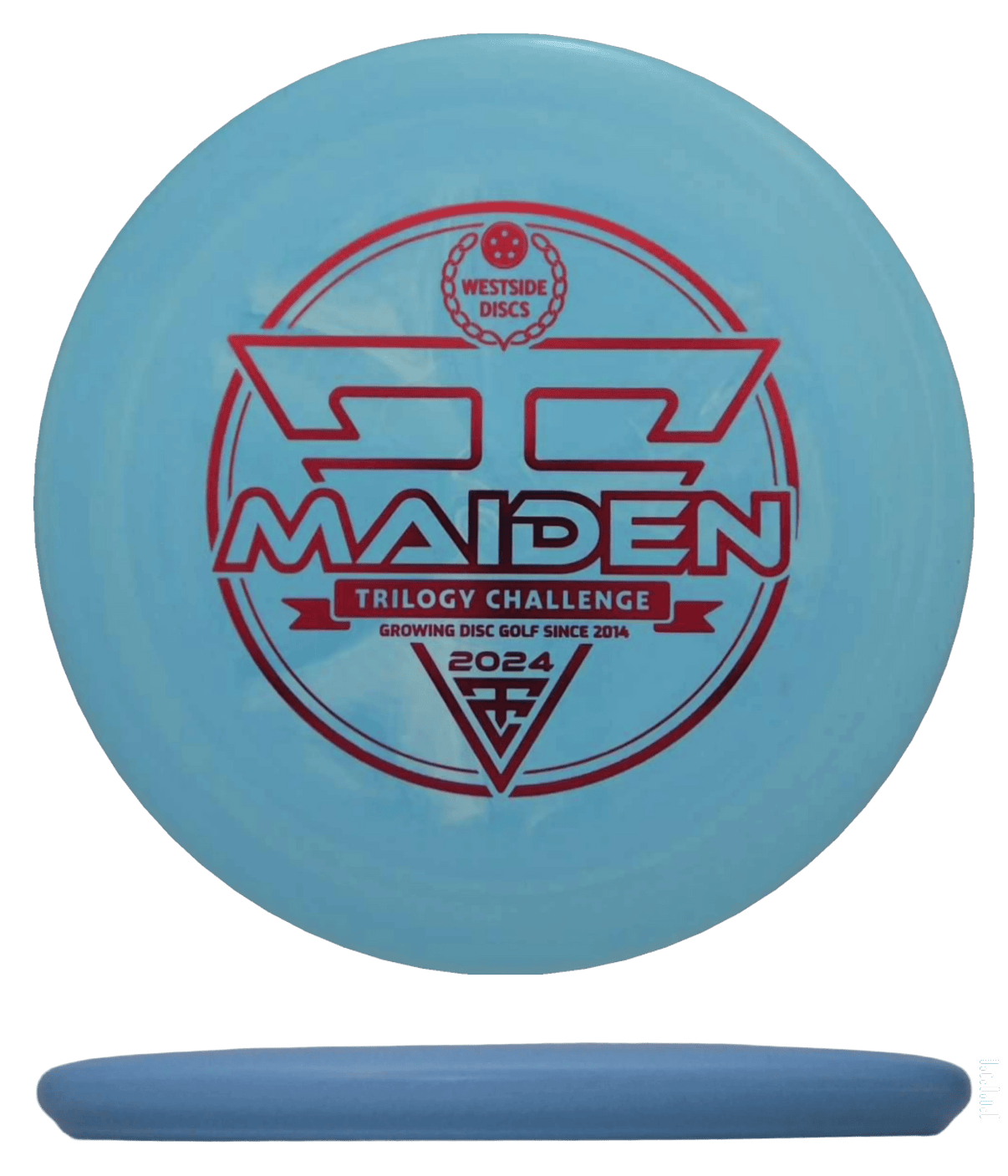 174g - Sky Blue (Red Foil) Origio Westside Discs Maiden - Skyline Disc Golf