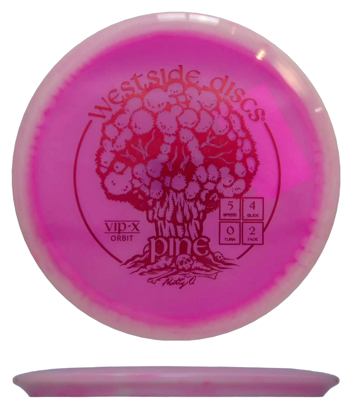 Westside Discs Pine - VIP-X Orbit - Matty O. Signature Series / 179g - Pink (Red Foil) - Skyline Disc Golf