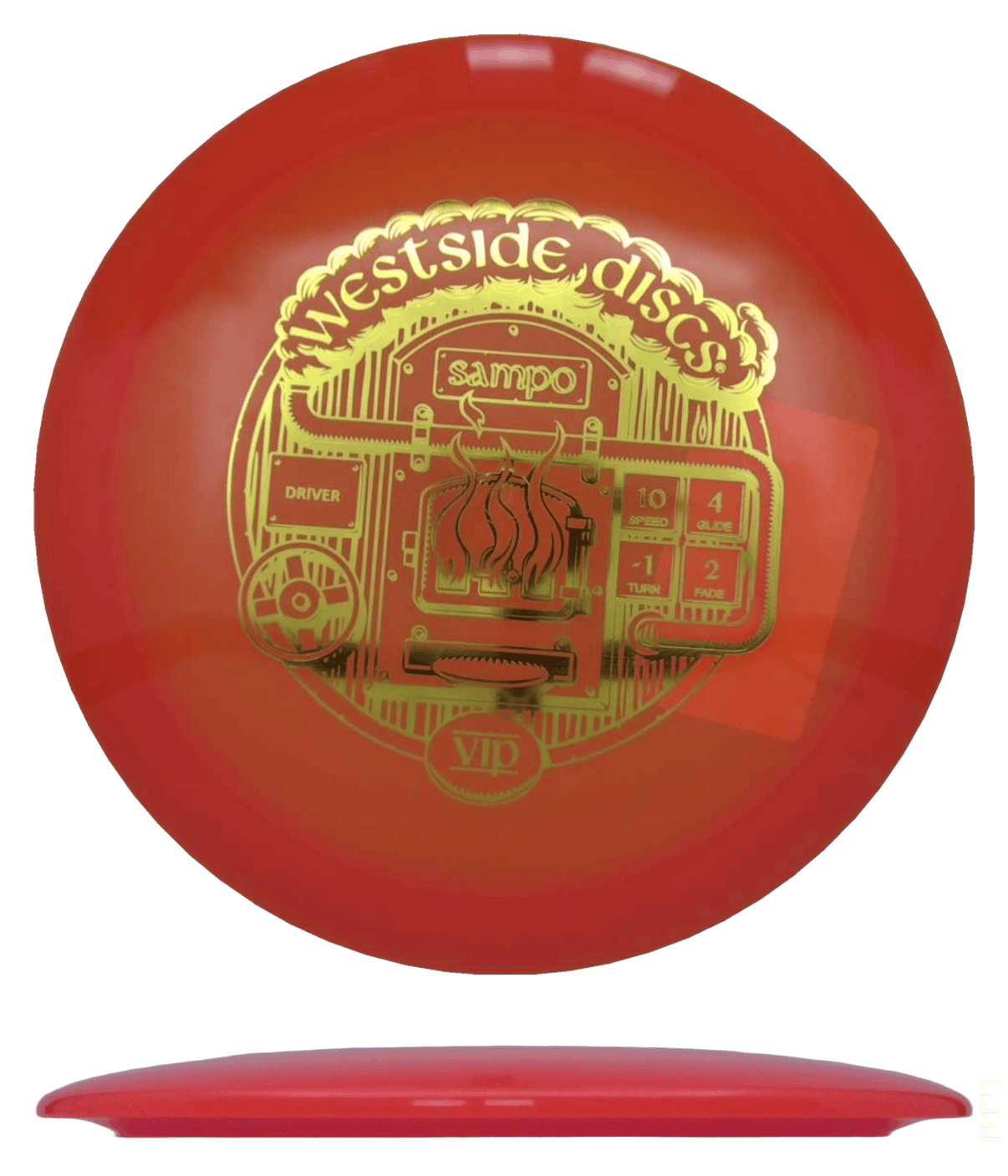 176g - Orange (Gold Foil) VIP Westside Discs Sampo - Skyline Disc Golf