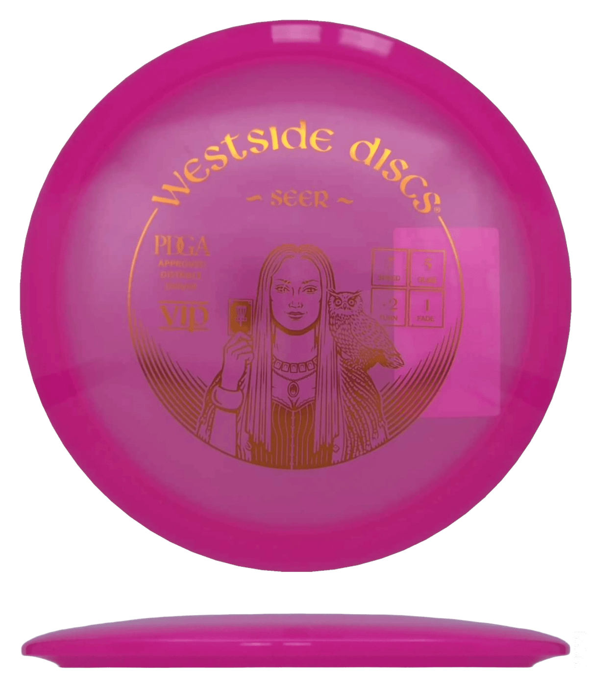 173g - Pink (Orange Foil) VIP Westside Discs Seer - Skyline Disc Golf