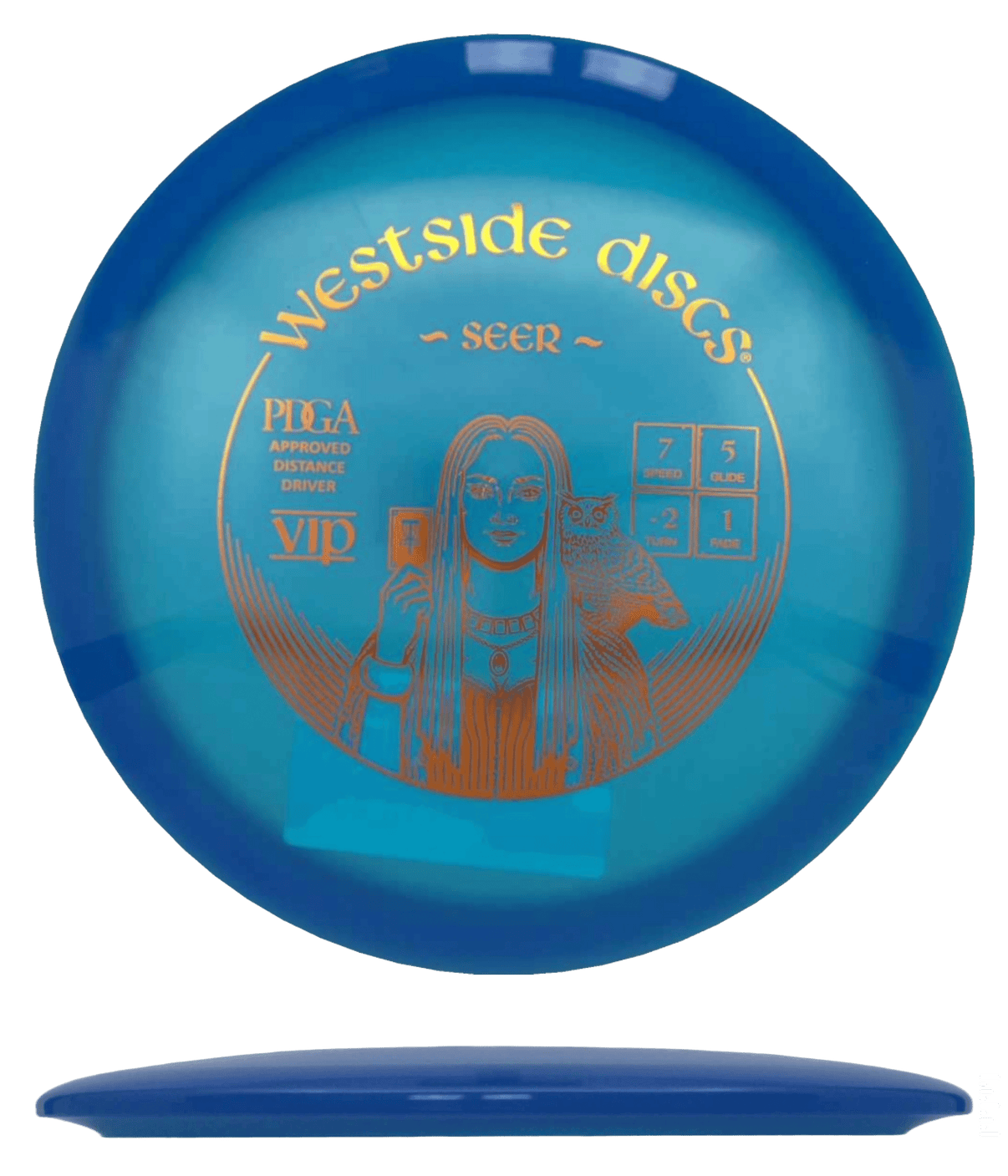174g - Blue (Orange Foil) VIP Westside Discs Seer - Skyline Disc Golf