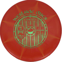 173g - Orange Burst (Green Foil) BT Hard Burst Westside Discs Shield - Skyline Disc Golf