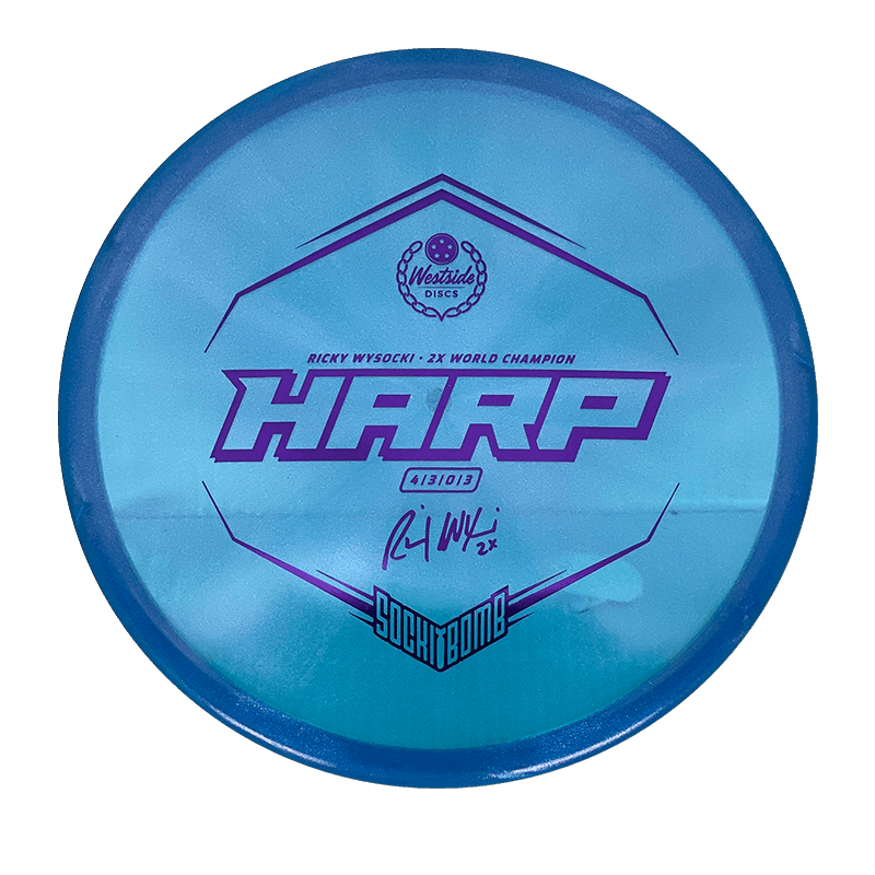 Westside Discs Sockibomb Harp Westside Discs Sockibomb Harp - VIP Ice Glimmer / 173g - Blue (Blue Foil) - Skyline Disc Golf