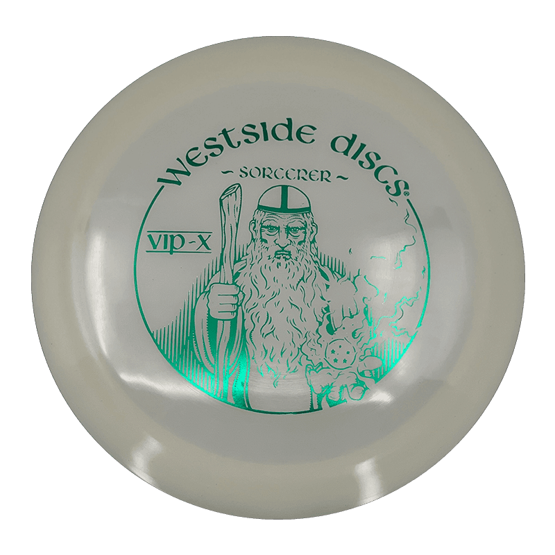 Westside Discs Sorcerer Westside Discs Sorcerer - VIP-X / 173g - White (Green Foil - Tyyni Stamp) - Skyline Disc Golf