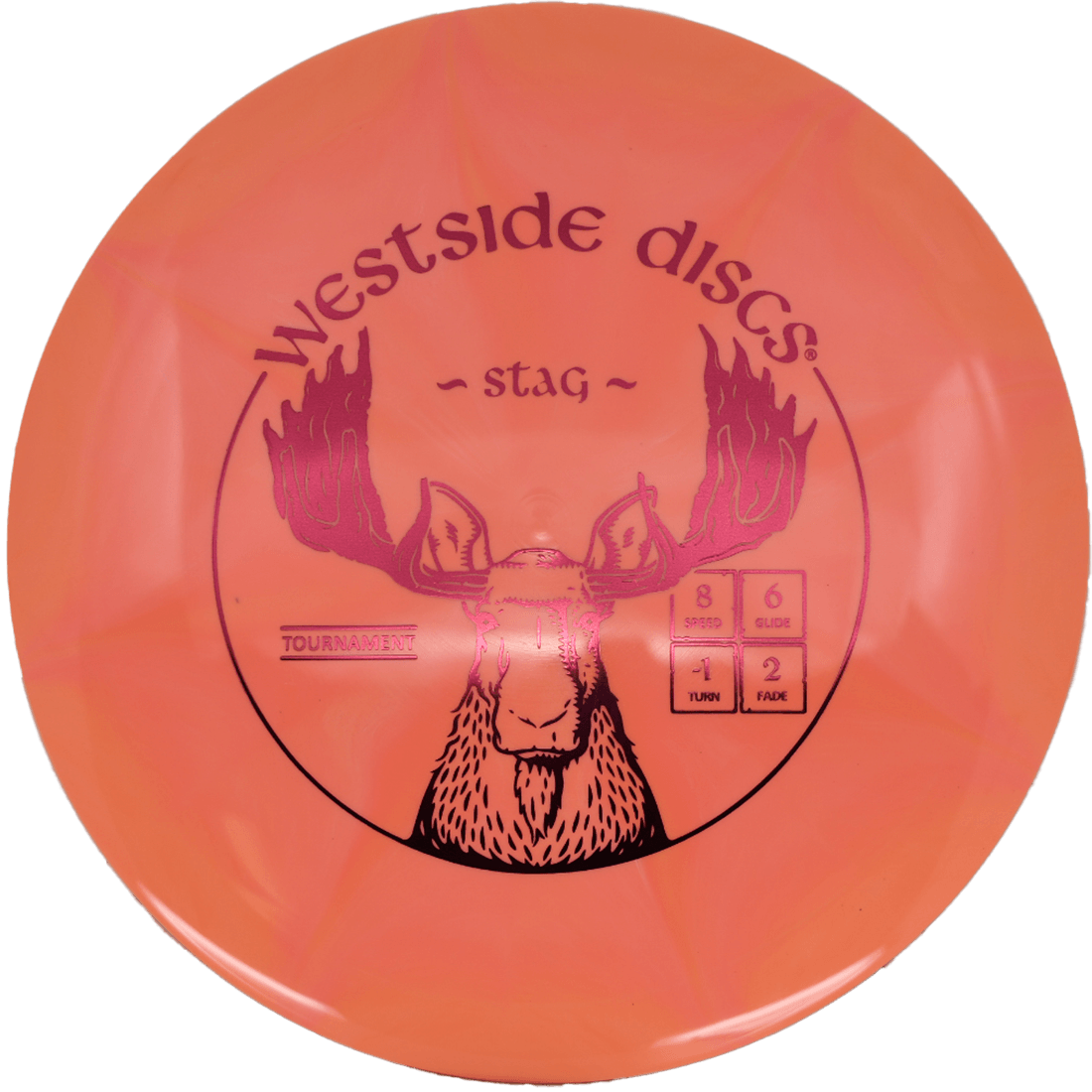 Westside Discs Stag Westside Discs Stag - Tournament Burst / 174g - Orange Burst (Crimson Foil) *032* - Skyline Disc Golf