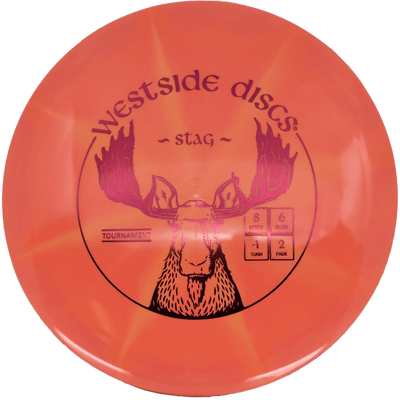 Westside Discs Stag Westside Discs Stag - Tournament Burst / 174g - Orange Burst (Crimson Foil) *034* - Skyline Disc Golf