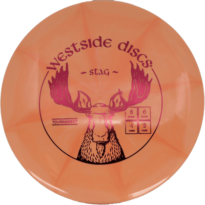 Westside Discs Stag Westside Discs Stag - Tournament Burst / 174g - Orange Burst (Crimson Foil) *037* - Skyline Disc Golf