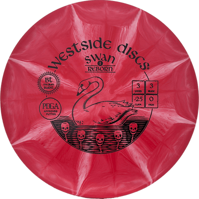 Westside Discs Swan 1 Reborn Westside Discs Swan 1 Reborn - BT Medium Burst / 173g - Red Burst (Black) *1009* - Skyline Disc Golf