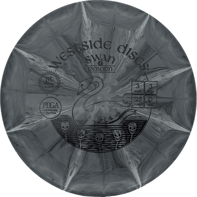 Westside Discs Swan 1 Reborn Westside Discs Swan 1 Reborn - BT Medium Burst / 174g - Dark Gray Burst (Black) *1011* - Skyline Disc Golf