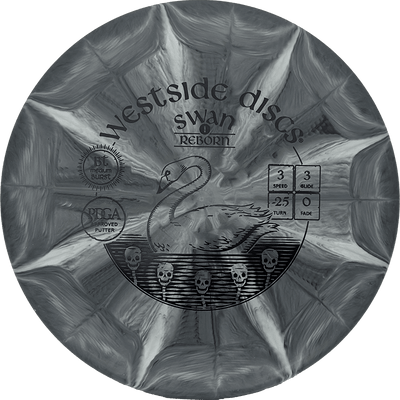 Westside Discs Swan 1 Reborn Westside Discs Swan 1 Reborn - BT Medium Burst / 174g - Dark Gray Burst (Black) *1012* - Skyline Disc Golf