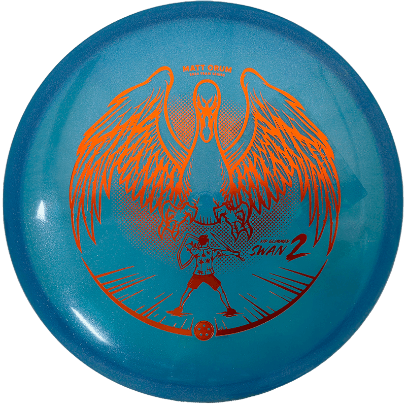 Westside Discs Swan 2 - VIP Glimmer - Matt Orum Tour Series / 174g - Blue (Orange Foil) *1011* - Skyline Disc Golf