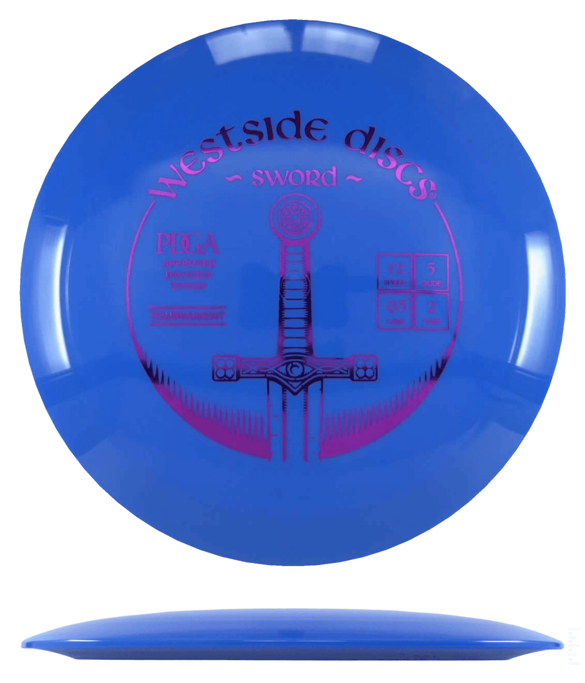 Westside Discs Sword - Tournament / 173g - Blue (Magenta Foil) - Skyline Disc Golf
